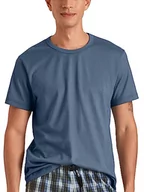 Koszulki męskie - Calida RMX Sleep Leisure męski T-shirt, Vintage Indigo, indygo (Vintage Indigo), 46-48 - miniaturka - grafika 1