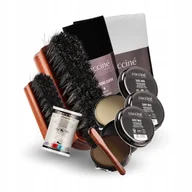 Środki do obuwia i ubrań - Zestaw Past do Butów Czarna Bezbarwna Brązowa Szczotki Szmatki Coccine - miniaturka - grafika 1