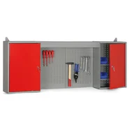 Pozostałe wyposażenie warsztatu - MARS Kombinowana szafka do zawieszenia na ścianie HOBBY I, 600 x 1600 x 200 mm, 2 drzwi + perforowana płyta 5811 - miniaturka - grafika 1