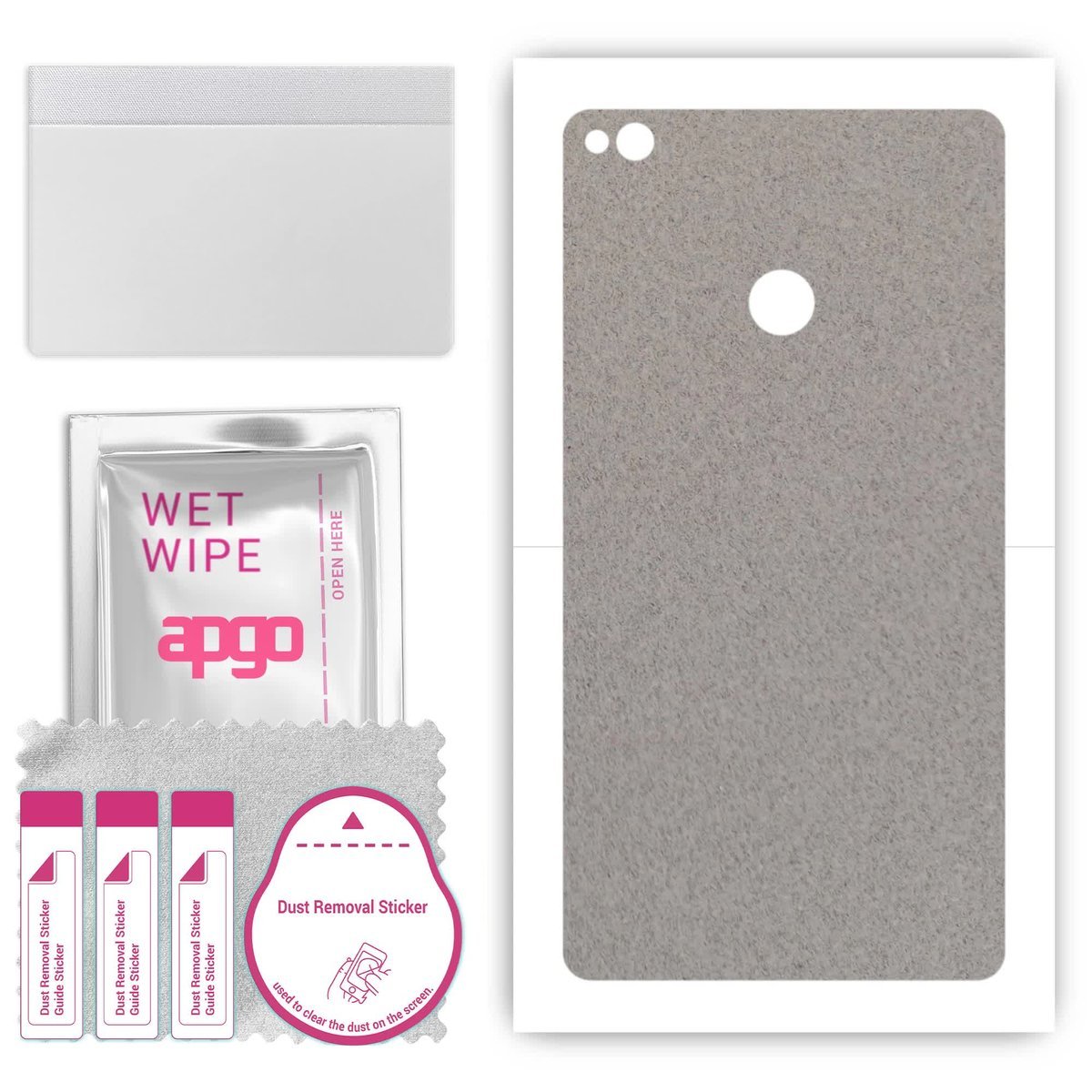 Folia naklejka skórka strukturalna na TYŁ Zamsz do Xiaomi Mi Max - Zamsz Szary - apgo SKINS