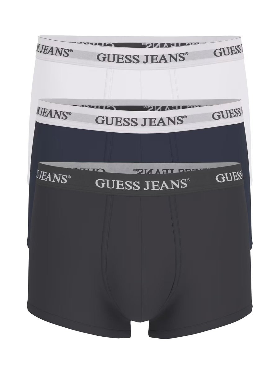 bielizna parigamba męskie guess jeansy m4bz48 k6yw1 - 3 pack trunk fn2p biały/niebieski/czarny
