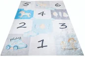 Dywany dla dzieci - Niebieski skandynawski dywan dziecięcy dla chłopca L8-H42 - miniaturka - grafika 1