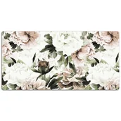 Podkładki na biurko - Mata ochronna na biurko Piwonie retro 120x60 cm - miniaturka - grafika 1