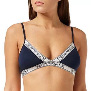 Emporio Armani Damski biustonosz z logo Iconic, morski, M - Biustonosze - miniaturka - grafika 1