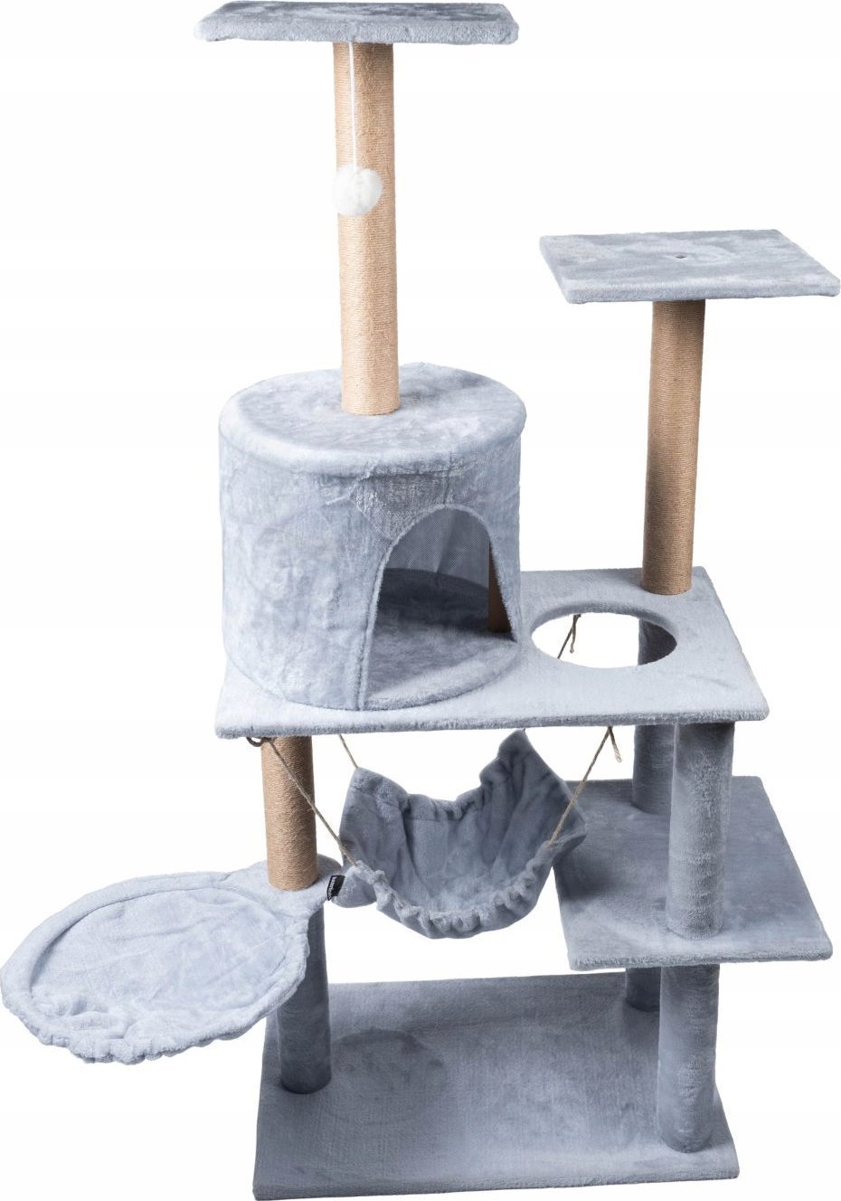 Drapak dla kota legowisko wieża domek 5 poziomów szary
