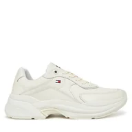 Sneakersy damskie - Sneakersy Tommy Hilfiger FW0FW08556 Biały - miniaturka - grafika 1