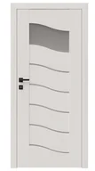 Drzwi wewnętrzne - Dre Drzwi Wewnętrzne Z Szybą Triesta 1 Okleina Biała Mat - miniaturka - grafika 1