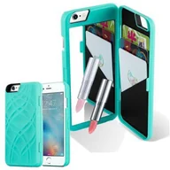 Etui i futerały do telefonów - Cadorabo - TPU Hard Cover dla > Apple iPhone 6 PLUS / iPhone 6S PLUS < z wzorem, lustrem i 3 miejscami na karty? Etui ochronne w kolorze TURQUOISE - miniaturka - grafika 1