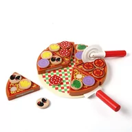Zabawki AGD - Pizza drewniany zestaw do zabawy z akcesoriami - miniaturka - grafika 1
