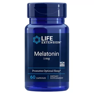 Melatonin 1 mg 60 kapsułek Life Extension - Aminokwasy - miniaturka - grafika 1