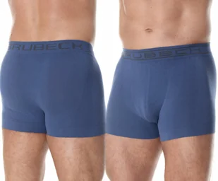 BOKSERKI BEZSZWOWE Brubeck BX1005M męskie DOPASOWANE SZORTY granat - XL - Majtki męskie - miniaturka - grafika 1