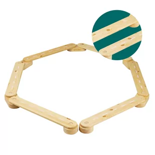 MEOWBABY Ścieżka Sensoryczna Drewniana, Balance Beam, 6 elementów, Naturalna - Zabawki sensoryczne - miniaturka - grafika 1