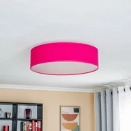 Lampy sufitowe - Roller Euluna, odcień tkaniny różowy, Ø 50 cm - miniaturka - grafika 1
