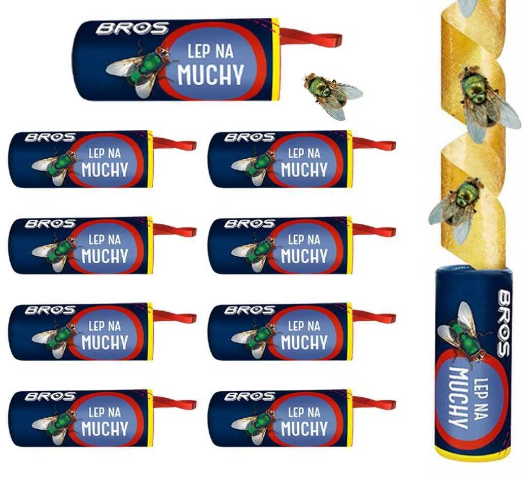 Bros - lep okrągły na muchy - 10 szt.
