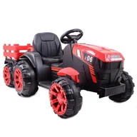 Pojazdy elektryczne dla dzieci - Wielki Traktor Na Akumulator Z Przyczepą "Power 06" Czerwony, Miękkie Siedzenie/wh-777 - miniaturka - grafika 1