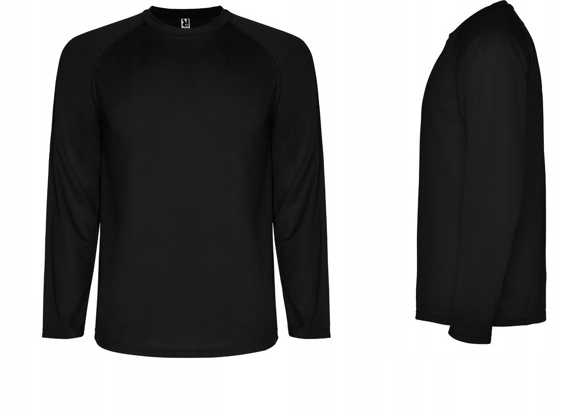 Koszulka Sportowa Męska Długi Rękaw CONTROL DRY ROLY 0415 CZARNA XL