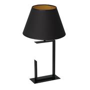 Lampy stojące - Luminex H 520 Black 3410 Lampa stołowa lampka 1x60W E27 czarny/złoty - miniaturka - grafika 1