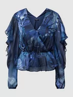 Bluzki damskie - Bluzka z kwiatowym wzorem model ‘SASKIKA’ - miniaturka - grafika 1