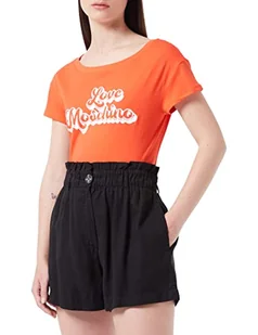 Love Moschino Koszulka damska z krótkim rękawem Boxy Fit Incotton Jersey, Red White, 40 - Koszulki i topy damskie - miniaturka - grafika 1