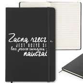 Notesy i bloczki - NOTES Z GUMKĄ 96 Stron Dla Nauczyciela ZACNĄ RZECZĄ JEST UCZYĆ SIĘ Wzory - miniaturka - grafika 1