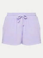 Piżamy damskie - Hunkemöller Szorty piżamowe Velvet 205107 Fioletowy Regular Fit - miniaturka - grafika 1