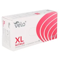 Rękawiczki jednorazowe - VELO NITRIL XL RĘKAWICE ZABIEGOWE NITRYLOWE BEZPUDR.NIEBIESKIE VELO (OP.100)- rozm. XL - miniaturka - grafika 1