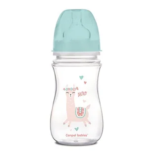 Canpol babies Butelka szerokootworowa antykolkowa EasyStart zielona 35/221 240 ml - Butelki dla niemowląt - miniaturka - grafika 1