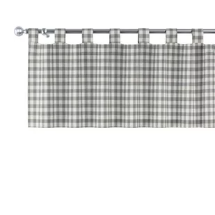 Dekoria Lambrekin na szelkach szaro biała kratka 1,5x1,5cm) 130 × 40 cm Quadro 1356-136-11 - Zasłony - miniaturka - grafika 1