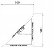 Okna - Okno Aluminiowe STAŁE TRÓJKĄT 900X900 od ręki - miniaturka - grafika 1