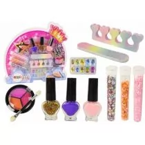 Zestaw do makijażu i zdobienie paznokci Tęcza Leantoys - Zabawy w naśladowanie dorosłych - miniaturka - grafika 1