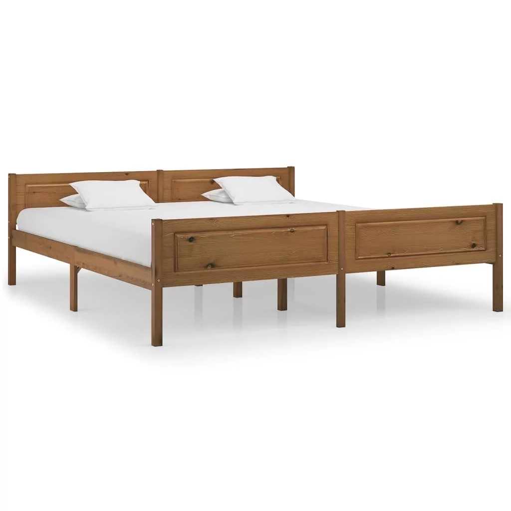 vidaXL Lumarko Rama łóżka z litego drewna sosnowego, miodowy brąz, 180x200 cm 322115