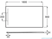 Brodziki prysznicowe - Roca Pyros 160x90cm brodzik prostokątny konglomeratowy biały AP90164038401100 | - miniaturka - grafika 1