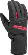Rękawice narciarskie - Leki LEKI RĘKAWICE Space GTX black-red 9.5 - miniaturka - grafika 1