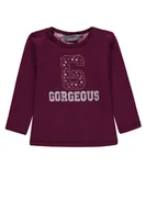 Bluzki damskie - Bluzka dziewczęca z długim rękawem, bordowa, Gorgeous, Kanz - miniaturka - grafika 1