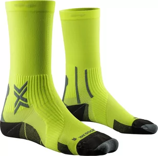 XSOCKS skarpety biegowe RUN PERFORM CREW fluo yellow/opal black - Skarpetki sportowe męskie - miniaturka - grafika 1