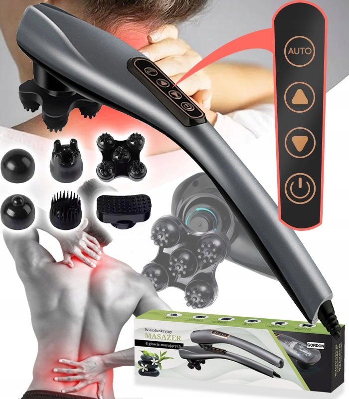 MASAŻER DO CIAŁA ELEKTRYCZNY WIBRACYJNY GŁĘBOKI MASAŻ MIĘŚNI PLECÓW RELAKS