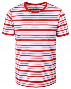 T-SHIRT Męski REDISH Koszulka BIAŁA w PASKI Gruba Bawełna 3XL Pako Jeans - Koszulki męskie - miniaturka - grafika 1