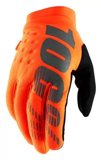 Rękawiczki rowerowe - 100%, Rękawiczki kolarskie, Bisker Glove fluo orange black, pomarańczowy, rozmiar M - grafika 1