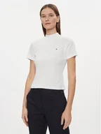 Koszulki i topy damskie - Tommy Hilfiger T-Shirt New Cody WW0WW40586 Biały Slim Fit - miniaturka - grafika 1