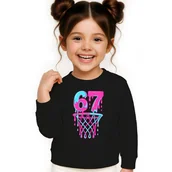 Bluzy dla dziewczynek - BLUZA DZIECIĘCA 67 SIX SEVEN KOSZYKÓWKA DLA CHŁOPCA DZIEWCZYNKI 134-140 - miniaturka - grafika 1