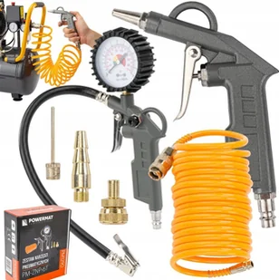 Powermat ZESTAW NARZĘDZI PNEUMATYCZNYCH DO KOMPRESORA SPRĘŻARKI WĄŻ AKCESORIA 6 EL. PM-ZNP-6T - Akcesoria pneumatyczne - miniaturka - grafika 1