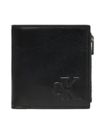 Portfele - Calvin Klein Duży Portfel Męski Sculpted Impression Compact Zip LV04G1074G Czarny - miniaturka - grafika 1