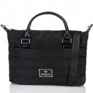 Torebki damskie - Torebka MONNARI Czarna Torba SHOPPER Duża Sportowa PREMIUM WOODOPORNA - miniaturka - grafika 1