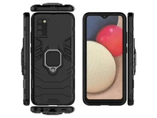 Etui Alogy Stand Ring Armor do Samsung Galaxy A02s/ A03s 164mm czarne - Akcesoria do tabletów i e-booków - miniaturka - grafika 3