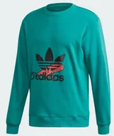 Bluzy męskie - S BLUZA MĘSKA ADIDAS ORIGINALS ZIELONA SPORTOWA FM3702 - miniaturka - grafika 1