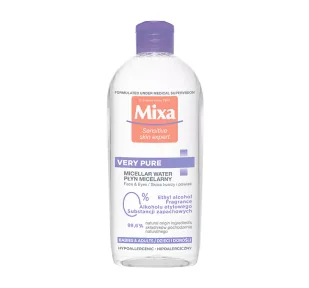 Mixa Micellar Water Very Pure - Hipoalergiczny płyn micelarny dla dzieci i dorosłych - 400 ml - Płyny micelarne - miniaturka - grafika 1