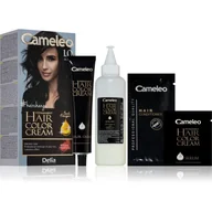 Farby do włosów i szampony koloryzujące - DELIA Cosmetics Cameleo HCC Farba permanentna Omega+ nr 1.0 Black 1op - miniaturka - grafika 1