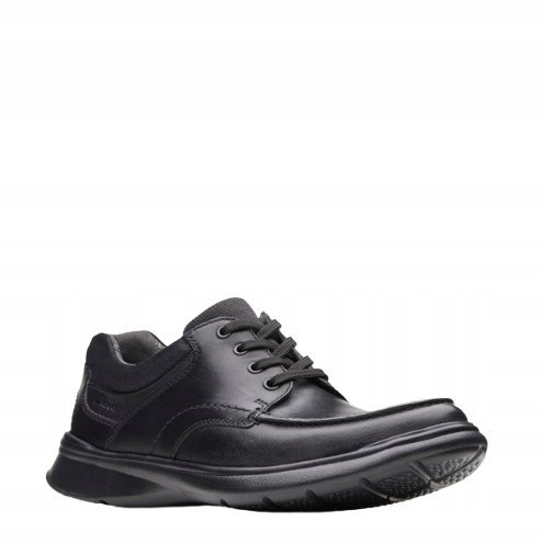 CLARKS PÓŁBUTY SKÓRZANE CZARNE MĘSKIE SZNUROWANE 42 14AD