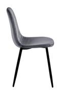 Krzesła - Krzesło aksamitne ORLANDO Velvet Grafitowe - miniaturka - grafika 1