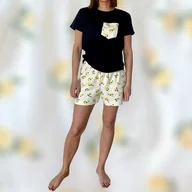 Piżamy damskie - Piżama Unisex bawełniana w cytrynki - miniaturka - grafika 1